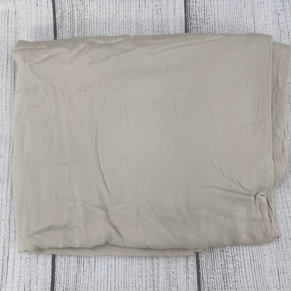 Cozy Earth Bamboo Flat Sheet Full Oat Beige 100% Viscose Luxury Bedding Cooling